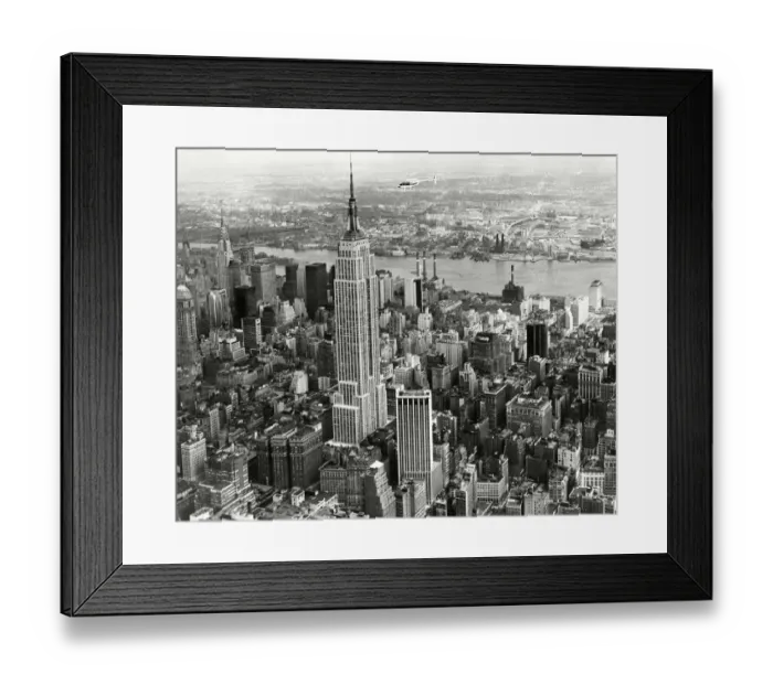 Framed Print : Aerial view of the Empire State Building in New York Framed Print : Aerial view of the Empire State Building in New York
