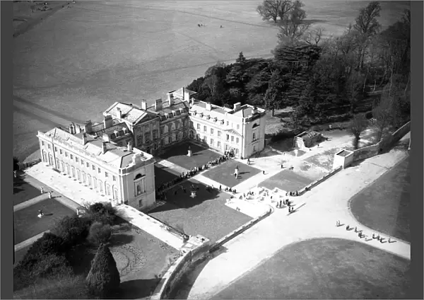 An aerial view of Woburn Abbey