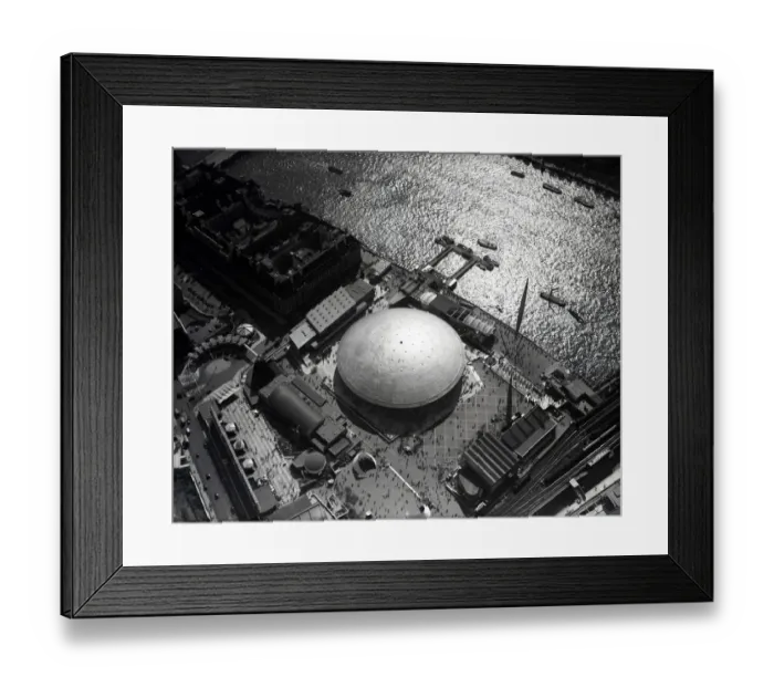 Framed Print : The Festival of Britain 1951. An aerial view showing the Dome o