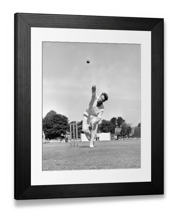 Framed Print : England Cricketer David White David Butch White Framed Print : England Cricketer David White David Butch White