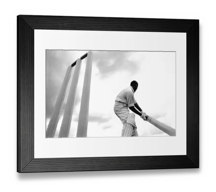 Framed Print : Cricketer Basil D Oliveira in action Framed Print : Cricketer Basil D Oliveira in action