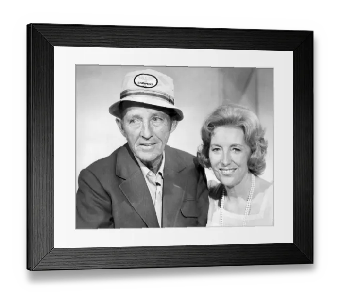 Framed Print : Bing Crosby and Vera Lynn, singers, 1975 Framed Print : Bing Crosby and Vera Lynn, singers, 1975