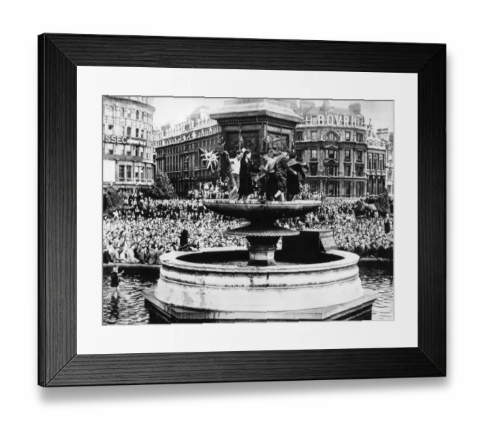 Framed Print : VJ Day celebrations