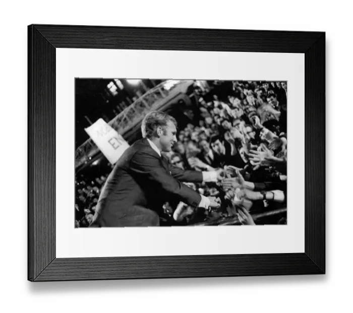 Framed Print : England captain, Bobby Moore, shakes hands with jubilant supporters at the World Cup celebrations Framed Print : England captain, Bobby Moore, shakes hands with jubilant supporters at the World Cup celebrations