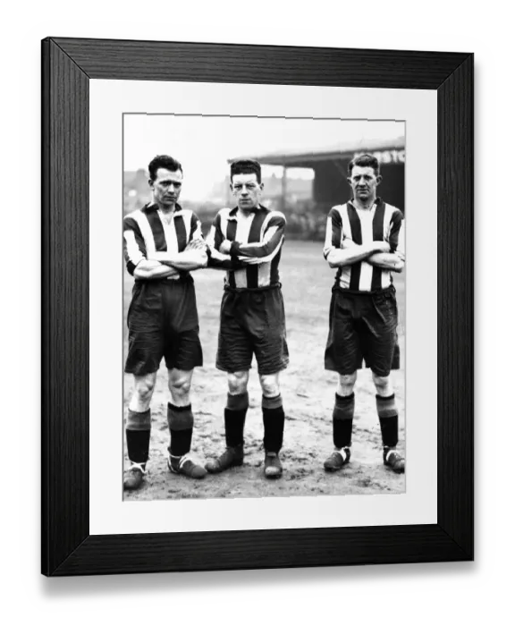 Framed Print : Stoke City F. C. footballers-R: Len Armitage, J. Williamson, Harry Sellars 1928 Framed Print : Stoke City F. C. footballers-R: Len Armitage, J. Williamson, Harry Sellars 1928