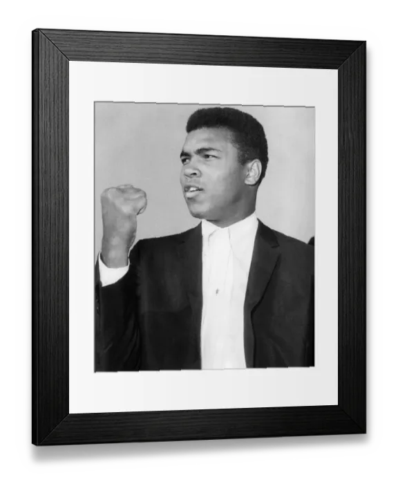 Framed Print : Muhammad Ali at London Heathrow Airport Framed Print : Muhammad Ali at London Heathrow Airport