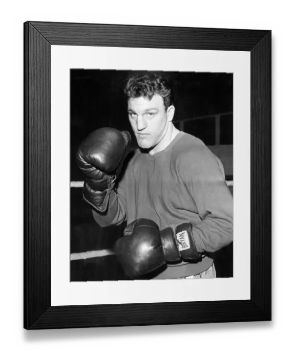 Framed Print : Boxer Brian London in training Framed Print : Boxer Brian London in training