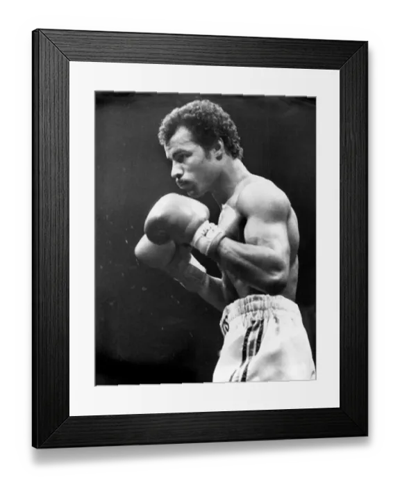 Framed Print : Light-heavyweight boxing champion Boxer John Conteh in action J Framed Print : Light-heavyweight boxing champion Boxer John Conteh in action J