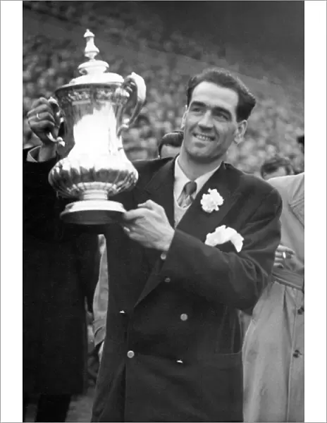 Newcastle United's Joe Harvey with the FA Cup in 1951