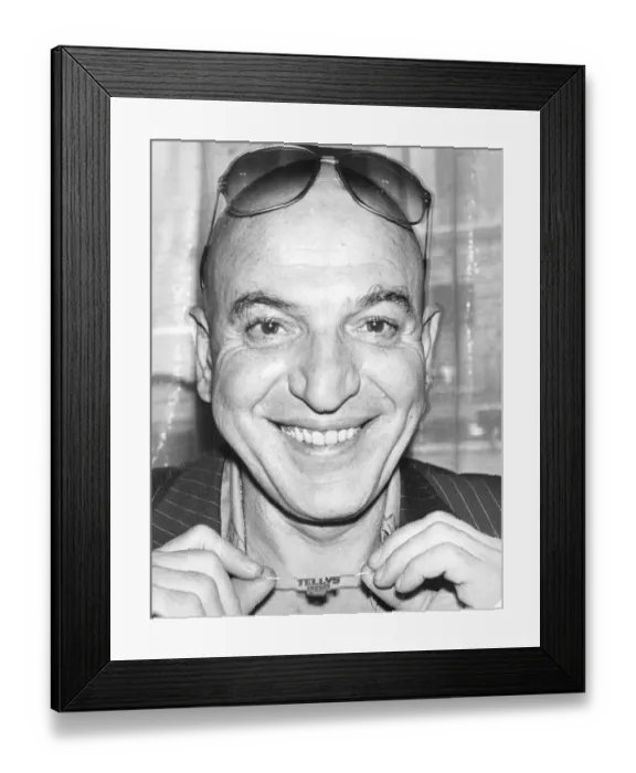 Framed Print : Actor Telly Savalas in 1976 Framed Print : Actor Telly Savalas in 1976