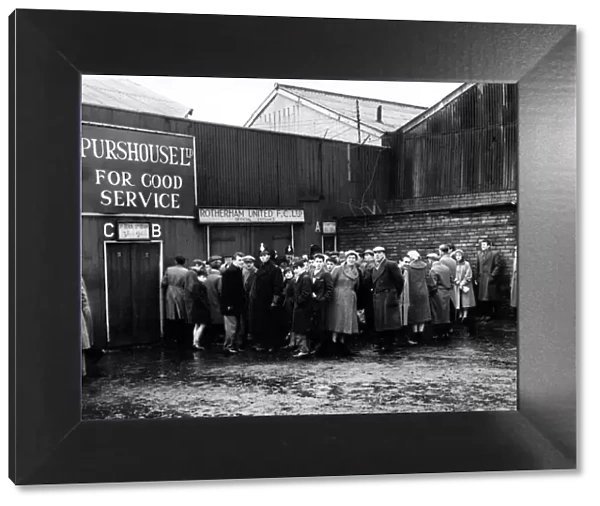 Fans queuing at Rotherham United