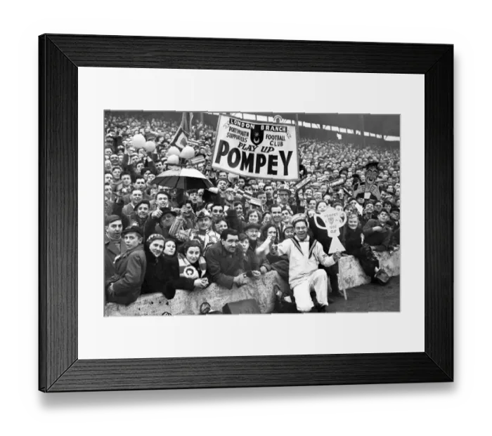 Framed Print : Pompey Supporters 1956 Framed Print : Pompey Supporters 1956