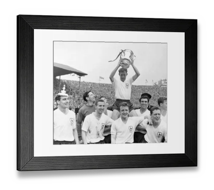 Framed Print : Danny Blanchflower holding the FA Cup aloft Framed Print : Danny Blanchflower holding the FA Cup aloft