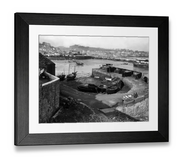 Framed Print : Newlyn Harbour, Cornwall 1934