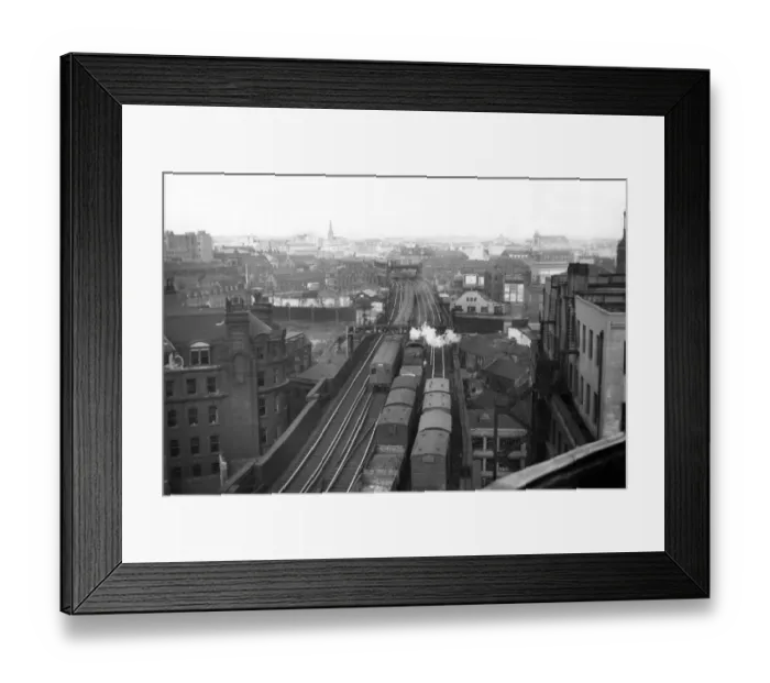 Framed Print : Newcastle upon Tyne, the railway line heading north 1951 Framed Print : Newcastle upon Tyne, the railway line heading north 1951