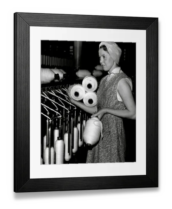 Framed Print : A women worker at a cotton factory Framed Print : A women worker at a cotton factory