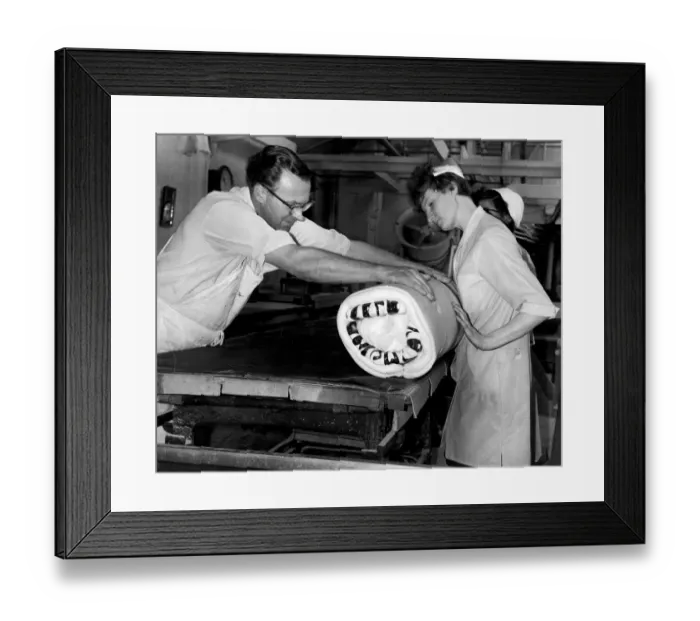 Framed Print : Rock making at Maynards sweet factory Framed Print : Rock making at Maynards sweet factory