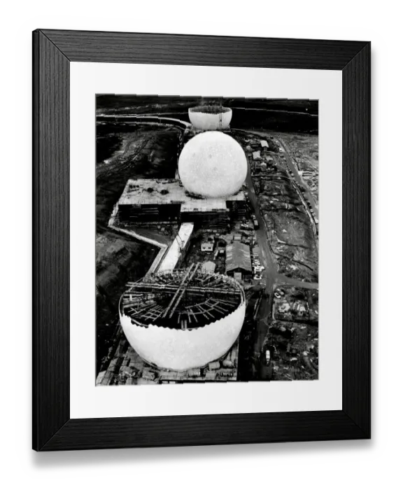 Framed Print : Fylingdales under construction 1962 Framed Print : Fylingdales under construction 1962