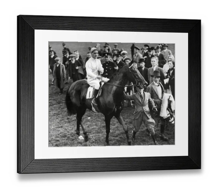 Framed Print : Gordon Richards at Newmarket Races on Nevertheless Framed Print : Gordon Richards at Newmarket Races on Nevertheless