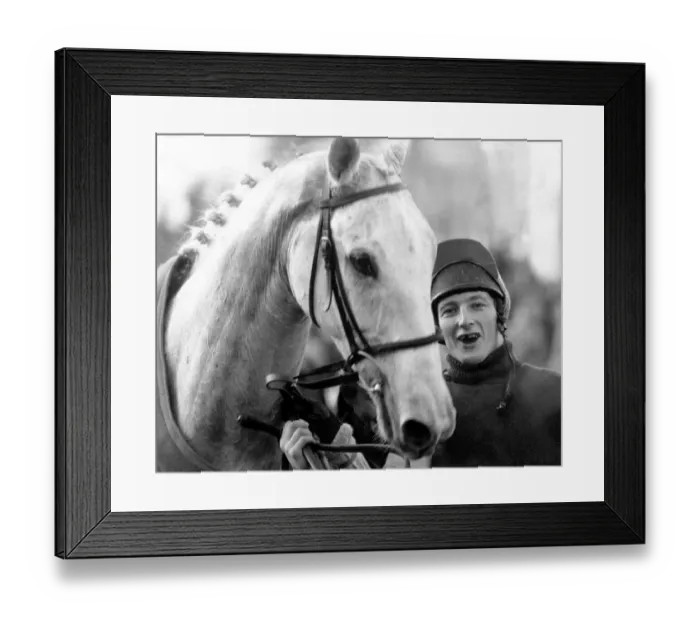 Framed Print : Desert Orchid with jockey Richard Dunwoody Framed Print : Desert Orchid with jockey Richard Dunwoody
