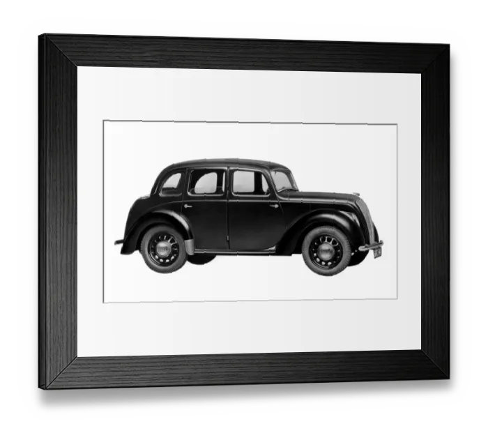 Framed Print : 1938 Morris Eight motor car