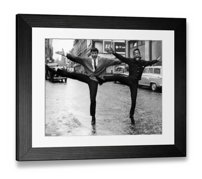Framed Print : Lionel Blair and Sammy Davis Jnr dancing in the street Framed Print : Lionel Blair and Sammy Davis Jnr dancing in the street