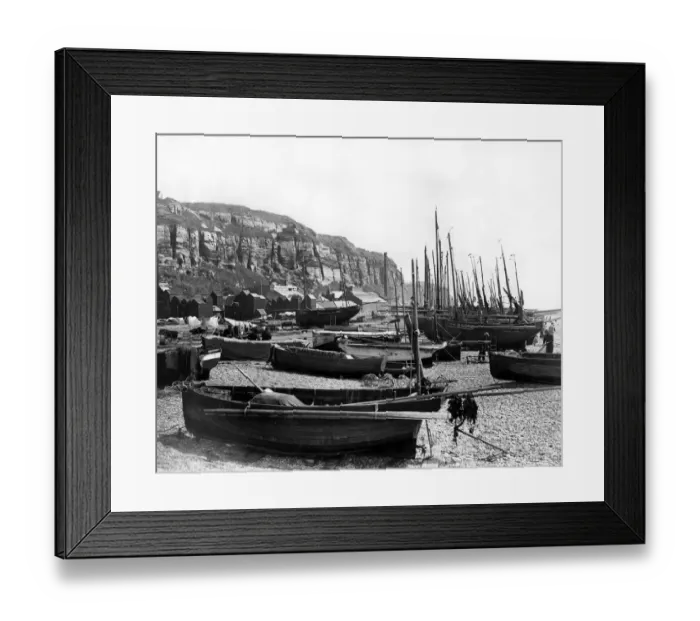 Framed Print : East Beach in Hastings, Sussex 1936
