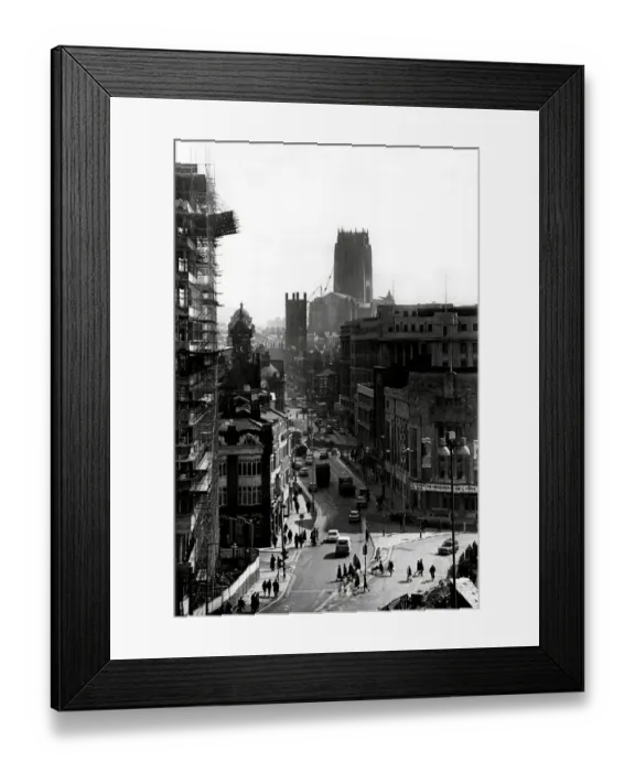 Framed Print : Aerial view of Lime Street, Liverpool Framed Print : Aerial view of Lime Street, Liverpool
