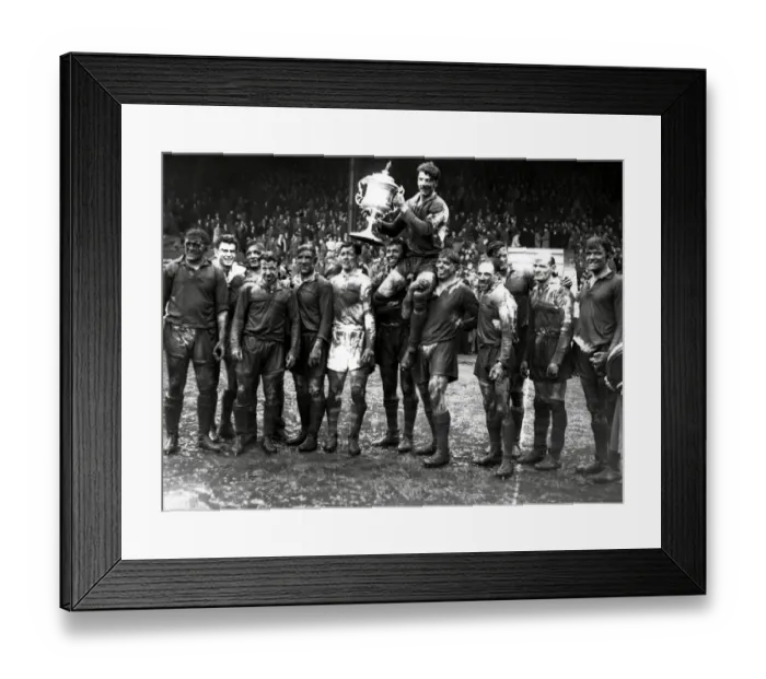 Framed Print : Warrington rugby league team with the Championship Trophy 1955 Framed Print : Warrington rugby league team with the Championship Trophy 1955
