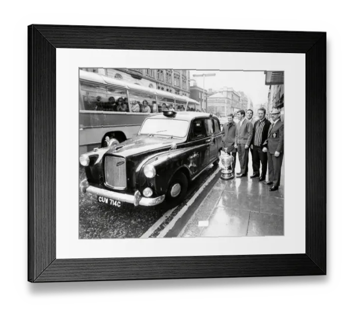 Framed Print : Castleford players with the Rugby League Challenge Cup 1969