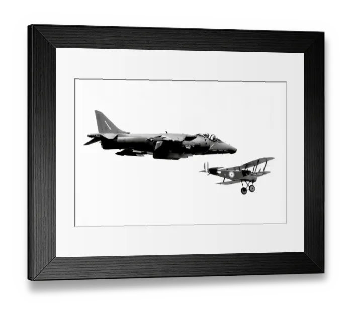 Framed Print : A Sopwith Pup and a Harrier at Biggin Hill Air Show 1988 Framed Print : A Sopwith Pup and a Harrier at Biggin Hill Air Show 1988