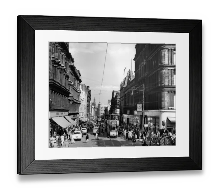 Framed Print : Sauchiehall Street looking east, Glasgow 25 / 06 / 1956 Framed Print : Sauchiehall Street looking east, Glasgow 25 / 06 / 1956