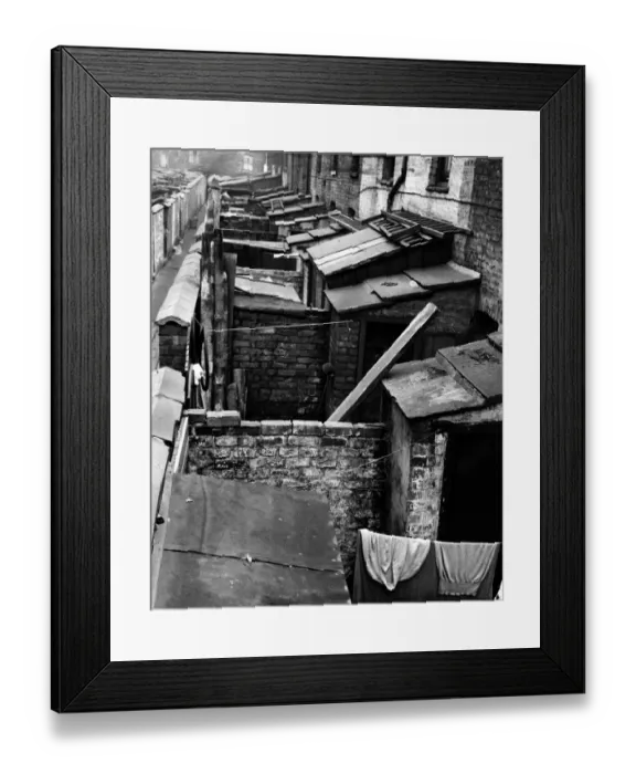 Framed Print : Back view of Archie Street, Salford which was the original Coronation Street