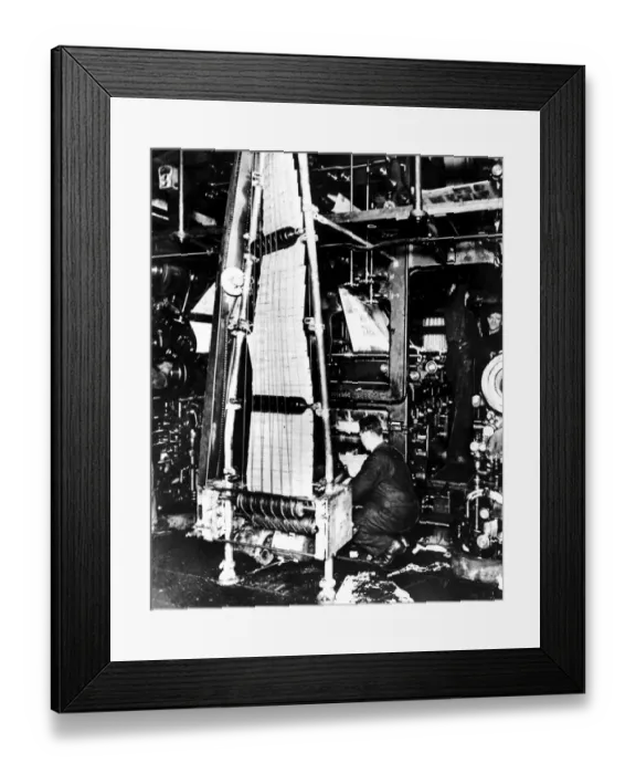 Framed Print : Newspaper printing 1933 Framed Print : Newspaper printing 1933