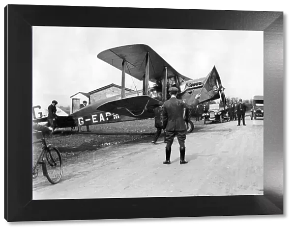 Croydon Airport 1920 Planes crossing the road