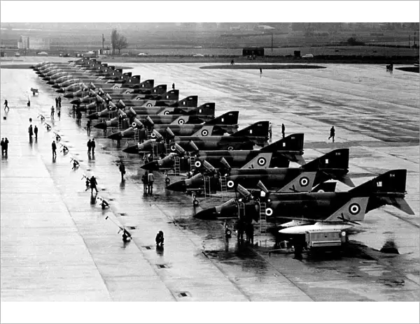 RAF McDonnell-Douglas F4 Phantom aircraft at RAF Coningsby