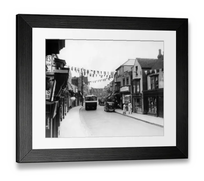 Framed Print : The High Street at Whitstable in Kent 1936 Framed Print : The High Street at Whitstable in Kent 1936