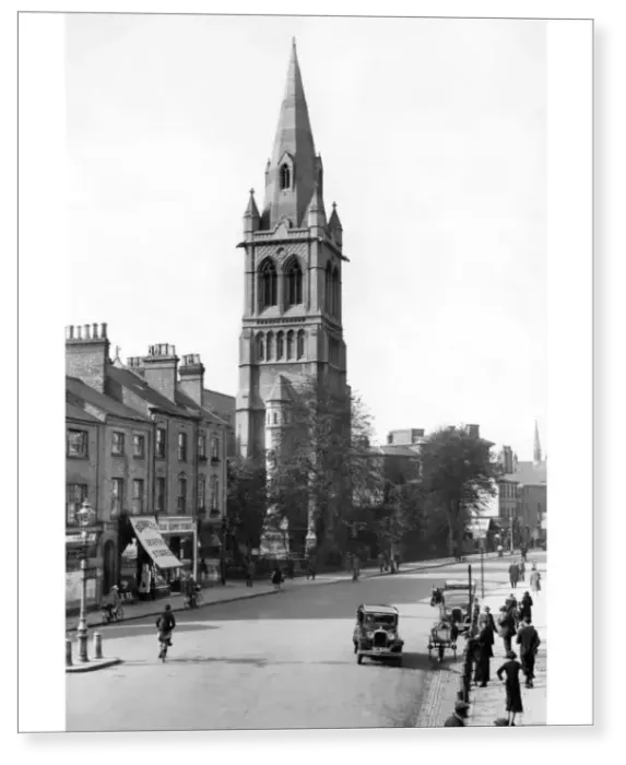 Print : Rugby Parish Church 1935 Print : Rugby Parish Church 1935