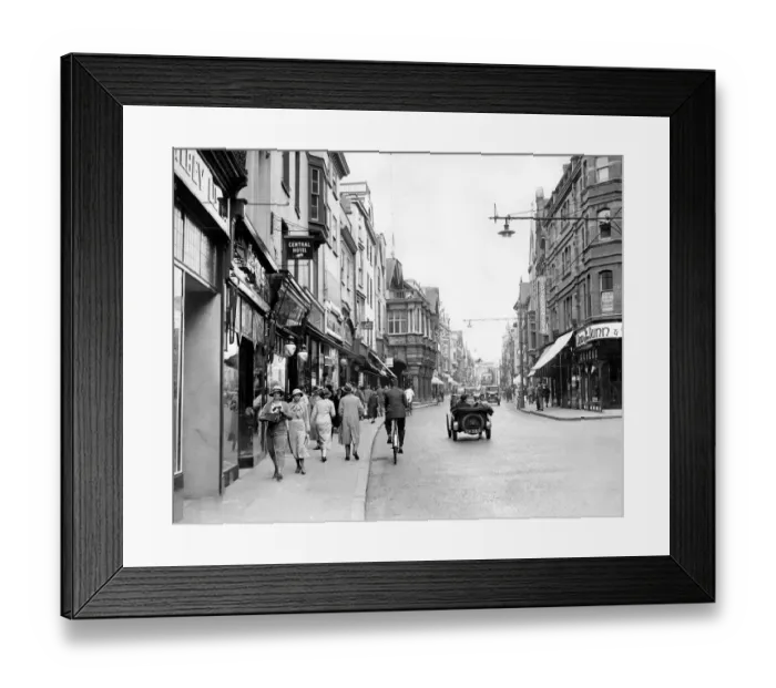 Framed Print : Fore street in Exeter 1935 Framed Print : Fore street in Exeter 1935
