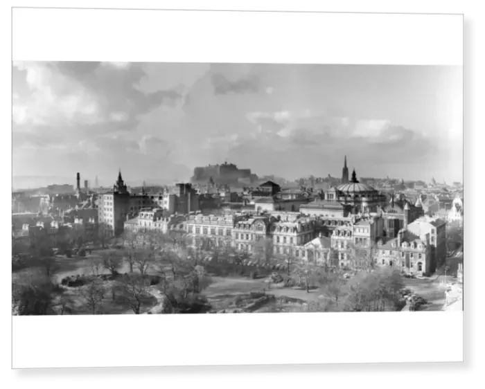 Print : Edinburgh Castle from Edinburgh Universitys David Hume Tower 1960s Print : Edinburgh Castle from Edinburgh Universitys David Hume Tower 1960s