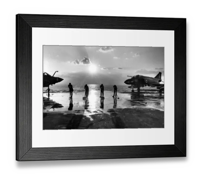 Framed Print : Scene aboard the H. M.s Ark Royal 1978