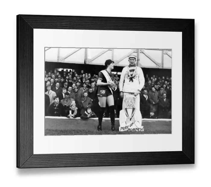 Framed Print : Pompey club mascot and Miss Pompey Framed Print : Pompey club mascot and Miss Pompey