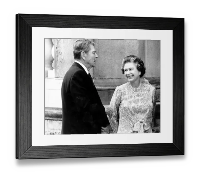 Framed Print : Queen Elizabeth II with President Ronald Reagan Framed Print : Queen Elizabeth II with President Ronald Reagan