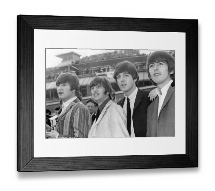 Framed Print : The Beatles fly back from Stockholm 1964