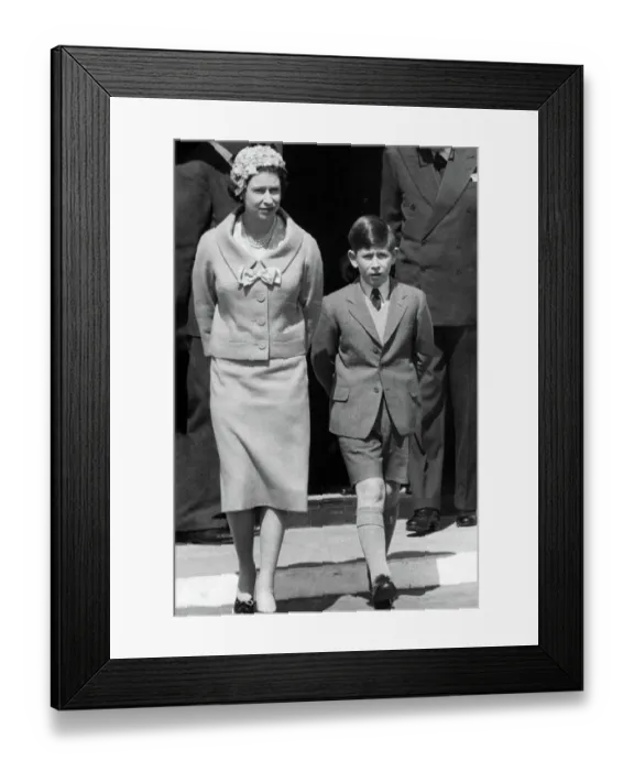 Framed Print : Queen Elizabeth II with Prince Charles Framed Print : Queen Elizabeth II with Prince Charles