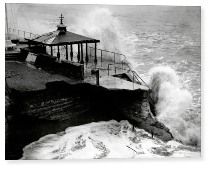 Print : Storm at Sandgate, Kent 1949 Print : Storm at Sandgate, Kent 1949