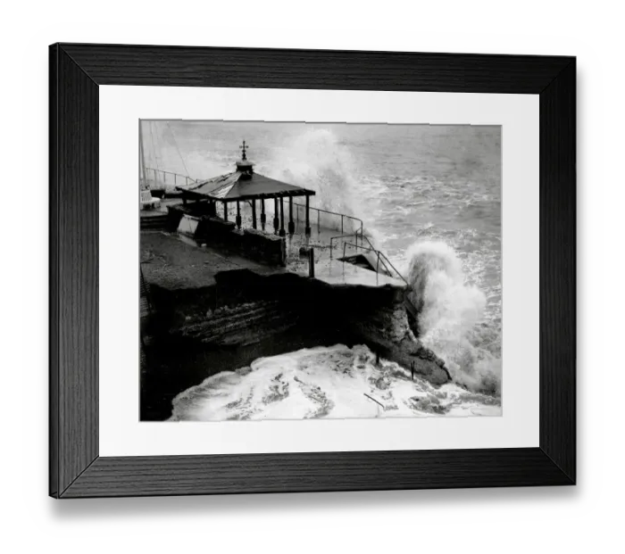 Framed Print : Storm at Sandgate, Kent 1949 Framed Print : Storm at Sandgate, Kent 1949