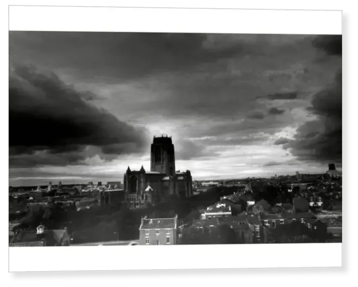 Print : Liverpool on a stormy day