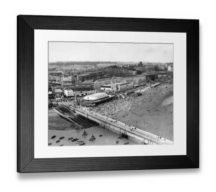 Framed Print : Aerial View of seafront at Ramsgate in Kent 1936