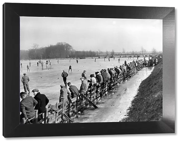 Ice skating championships at Lingay Fenn near Cambridge, 1936